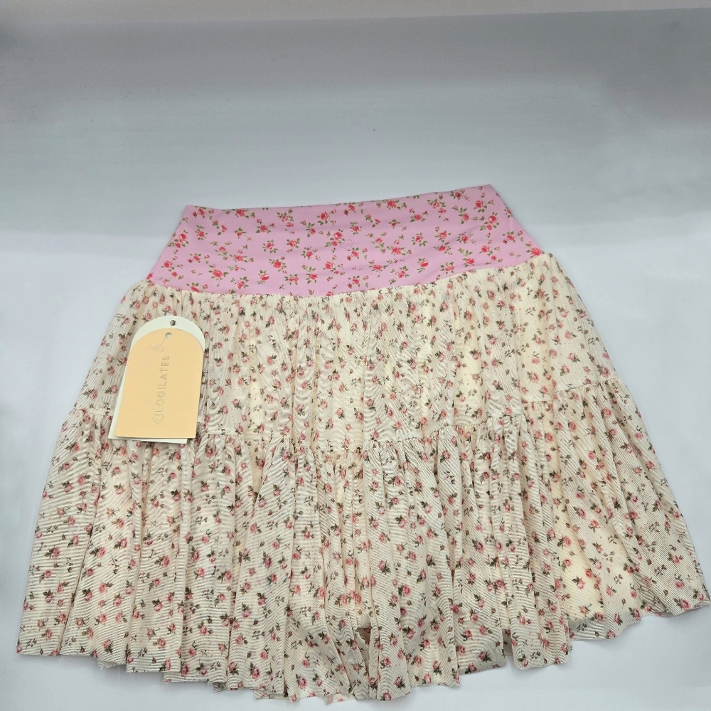 NWT Blogilates Ballerina Skort Pink Floral - Picture 8 of 13